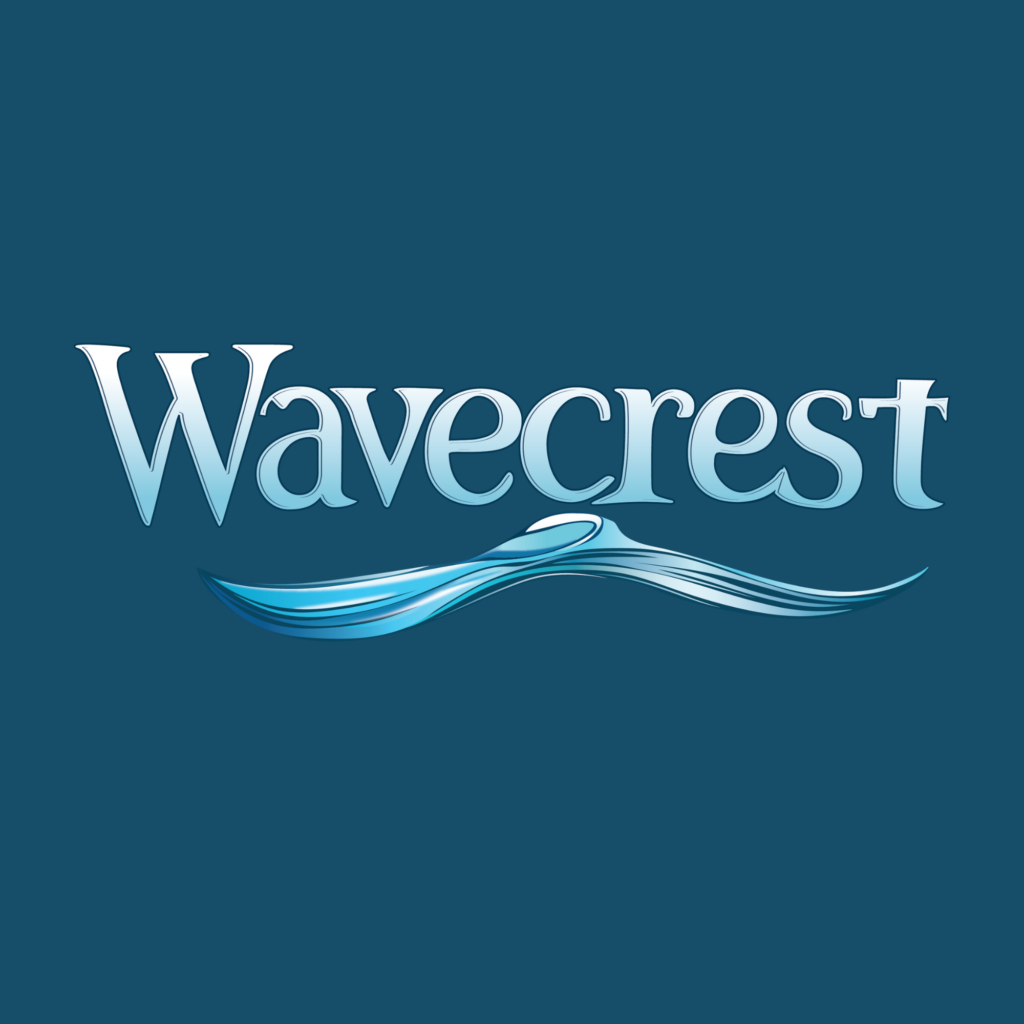 Wavecrest Lodge logo representing a beachfront hotel on Okaloosa Island near Destin Florida 