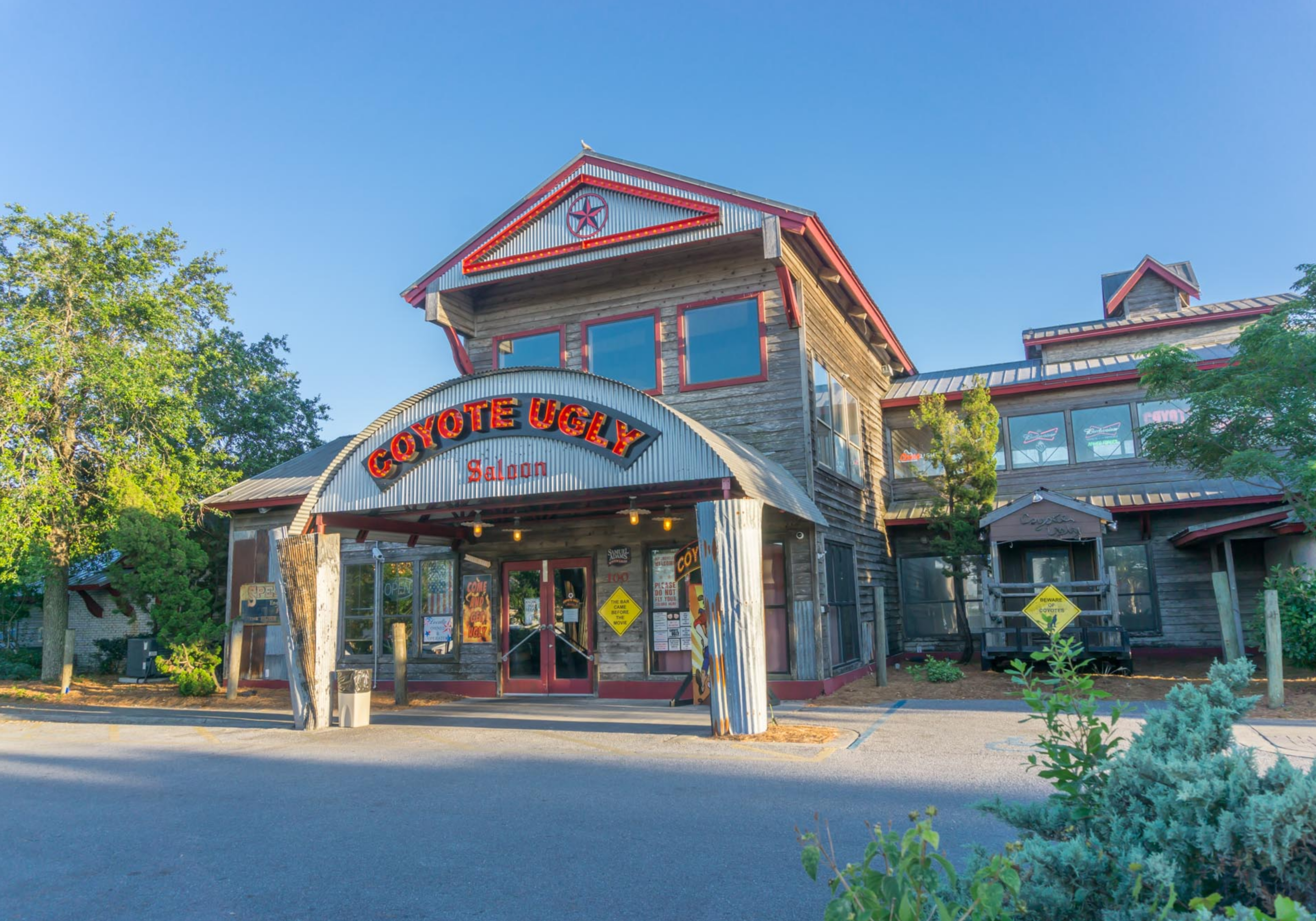 Exterior of Coyote Ugly Saloon in Destin, Florida known for nightlife and live entertainment