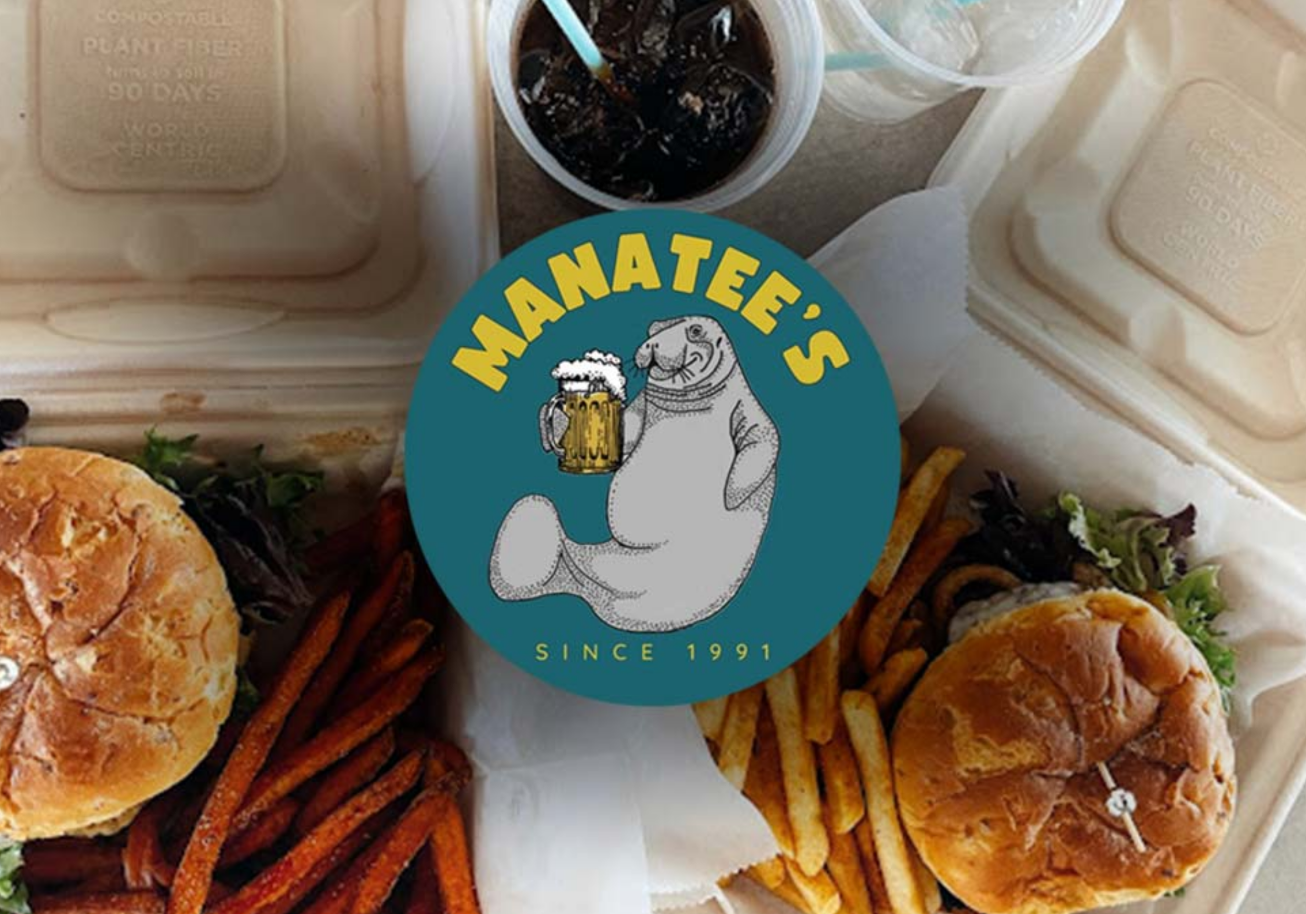 Food and drinks at Manatee’s Tiki Bar and Grill in Fort Walton Beach