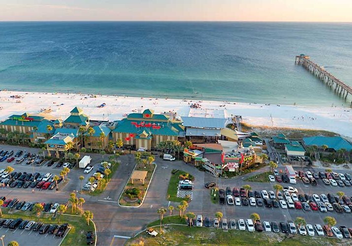 Okaloosa Island Pier and boardwalk area with beach views along the Emerald Coast near Fort Walton Beach